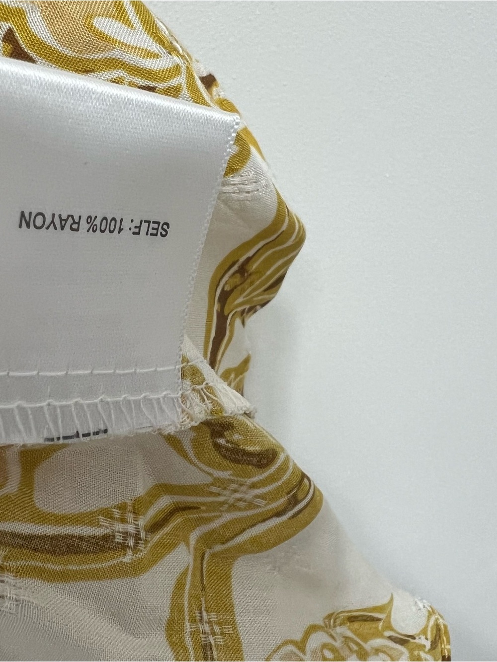 Rose & Olive NWT 100% Rayon Mustard Yellow Floral Boho Blouse Plus Size - Picture 6 of 8